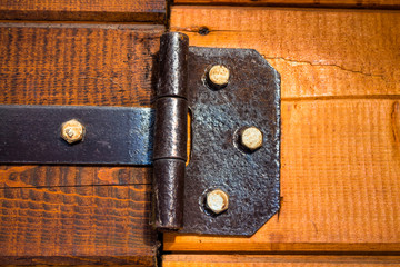 Vintage iron door hinges