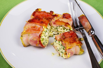 Bacon wrapped cheese