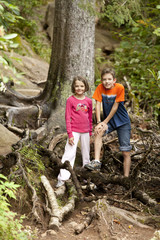 Kids hiking together on Appalachian Trail