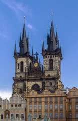 Fototapeta na wymiar Church of Our Lady before Tyn, Prague