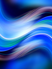 Abstract beautiful motion blue wave background for design. Modern bright digital illustration.