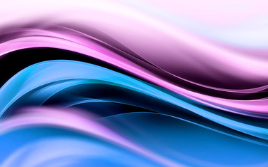 Abstract beautiful motion wave blue and purple background for design. Modern bright digital illustration.