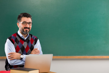 Young Teacher and notebook