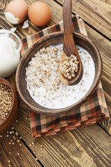 Buckwheat porridge with milk