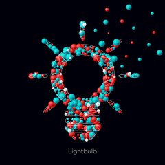 Creative concept vector icon of bulb for Web and Mobile Applications isolated on background. Art illustration template design, Business infographic and social media, origami icons.