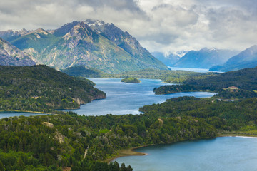 Nahuel Huapi national park from Cerro Campanario near Bariloche (Argentina) © Noradoa