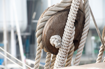 sail ship shrouds detail on sky