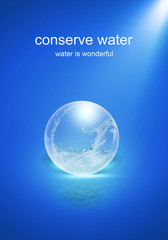 World water day poster conserve water .