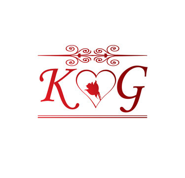 Kg Love Initial With Red Heart And Rose Stock Vector Adobe Stock Beautiful love images in hindi full hd for gf/ bf free download for whatsapp facebook. kg love initial with red heart and rose