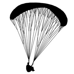 Para glider at the start. Useful Black Vector element.
