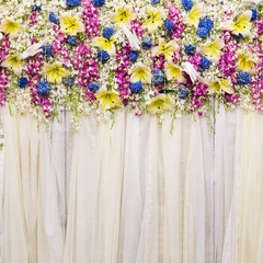 Beautiful flowers background for wedding scene