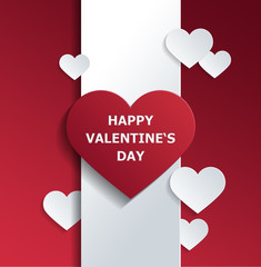 Happy Valentines Day Concept Simple Design