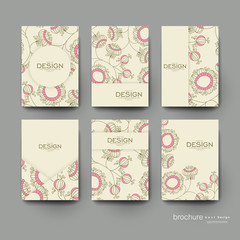 floral abstract vector brochure template. Flyer Layout