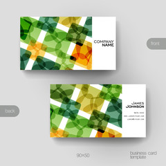 Business card vector template with abstract background