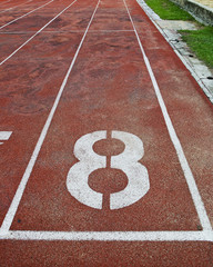 Lane athletics track number 8.