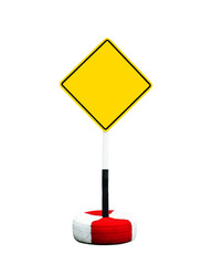 Grunge empty road sign with clipping path