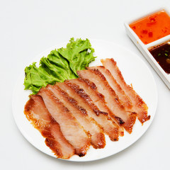Roast pork thai style food