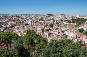 Fototapeta na wymiar Lisbon Historical City Panorama, Portugal