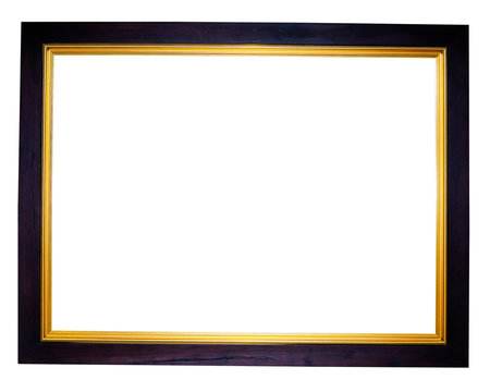 vintage photo frame on white background