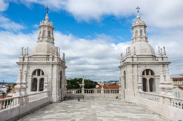 On the roof of Sao Vicente de Fora Monastery. Lisbon