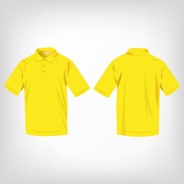 Yellow Polo Shirt Isolated Vector