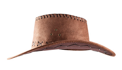 Leather cowboy hat shot side - 101235714