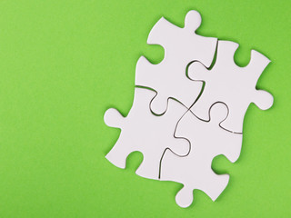 Missing jigsaw puzzle pieces. Business concept. Compliting final task