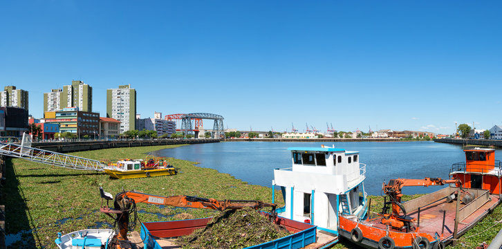La Boca, panorama over the river, Buenos Aires Argentine