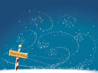 Windy Weather North Pole Sign