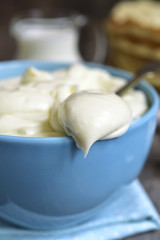 Vanilla milk custard.