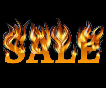 Sale Design with Fire