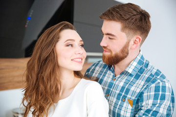 Portrait of a happy young couple