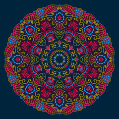 Vector round ornament.