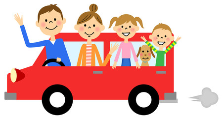 車でお出かけ　マイカー　ドライブ