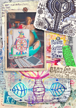 Graffiti,collage and esoteric scrapbooks series