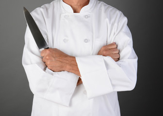 Chef Holding Knife