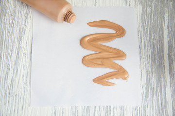 Tone cream cosmetic tube Sample of liquid foundation