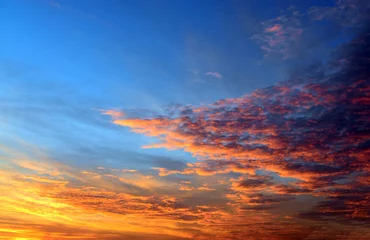 Crédence de cuisine en verre imprimé Ciel Dramatic Sunset Sky