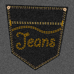 Black jeans pocket