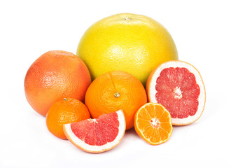 Pomelo, grapefruit, orange, tangerine
