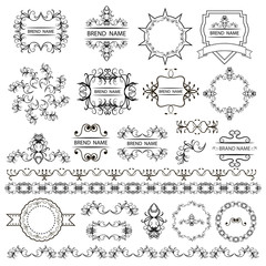 Set of vector graphic elements for design