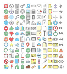 Colored Business Icon Set