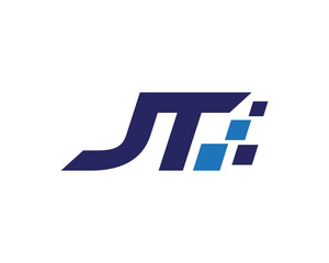 JT digital letter logo