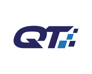 QT digital letter logo