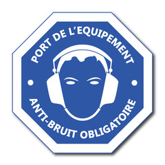 Logo port de l'équipement anti-bruit.