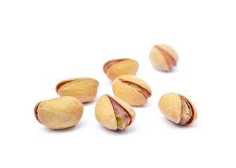 fruits pistachios on a white background
