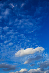 Obraz na płótnie Canvas White clouds in a blue sky. Sky background
