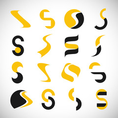 S Lettering - Isolated On Gray Background - Vector Illustration, Graphic Design, Editable For Your Design