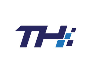 TH digital letter logo