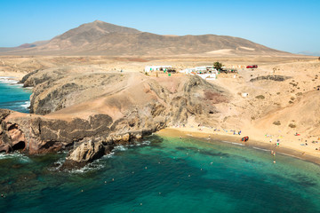 Fototapeta na wymiar Lanzarote El Papagayo Playa Beach in Canary Islands